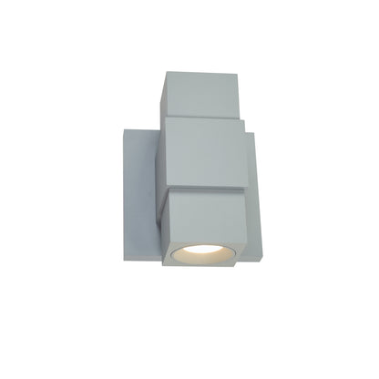 Contemporary | Stacked Outdoor Flush Mount Up & Down Light Silica
