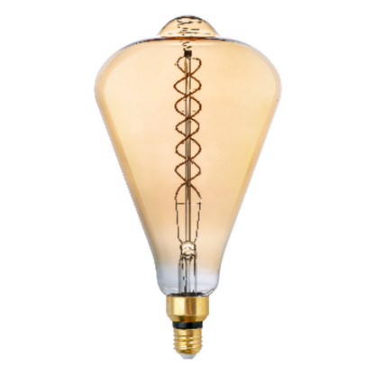 Amber ST164 Edison Oversized Light Bulb, 1 Bulb