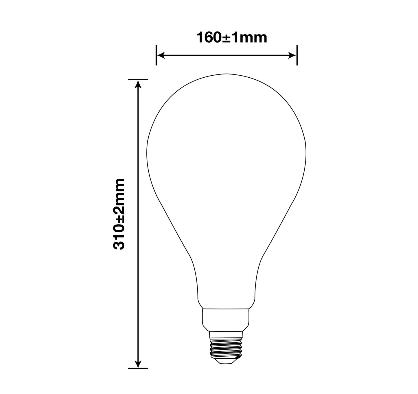 Amber PS52 Edison Oversized Light Bulb, 1 Bulb